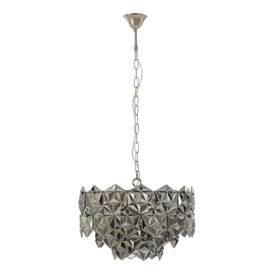 Rydall Smoked Grey Glass Chandelier Ceiling Light In Nickel_2