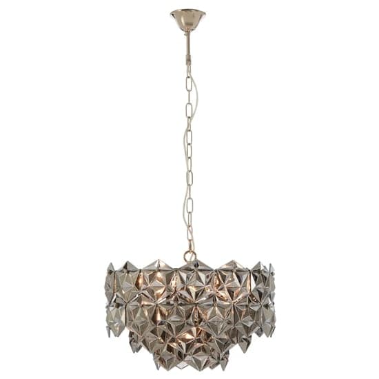 Rydall Smoked Grey Glass Chandelier Ceiling Light In Nickel_1