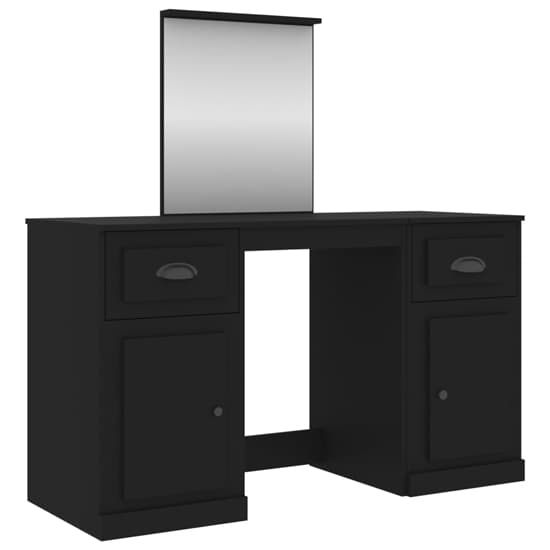 Ryker Wooden Dressing Table With Mirror In Black_3