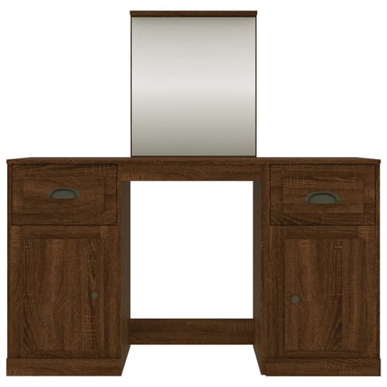 Ryker Wooden Dressing Table With Mirror In Brown Oak_4