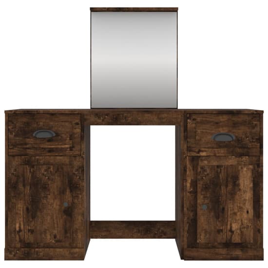 Ryker Wooden Dressing Table With Mirror In Smoked Oak_4