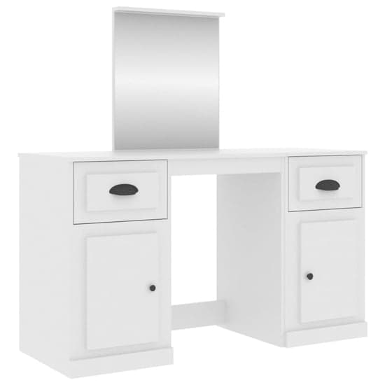 Ryker Wooden Dressing Table With Mirror In White_3