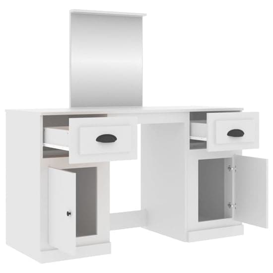 Ryker Wooden Dressing Table With Mirror In White_7