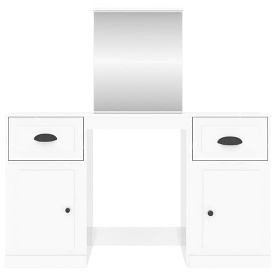 Ryker High Gloss Dressing Table With Mirror In White_4
