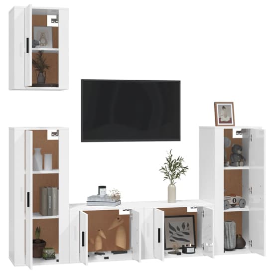 Ryker High Gloss Entertainment Unit Wall Hung In White_3