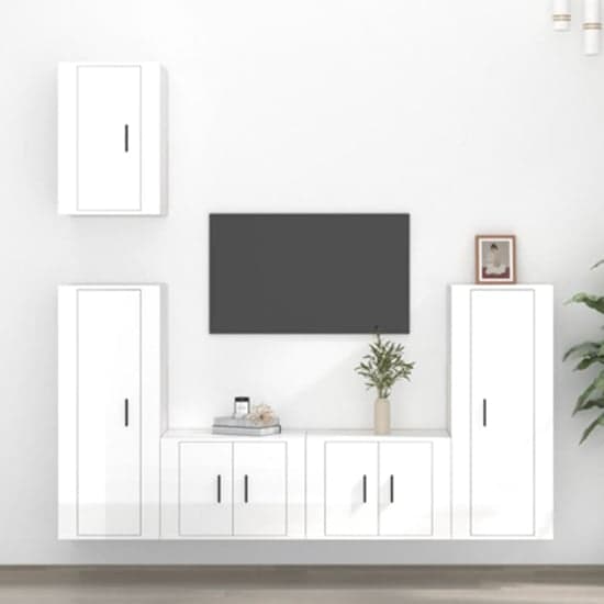 Ryker High Gloss Entertainment Unit Wall Hung In White_1