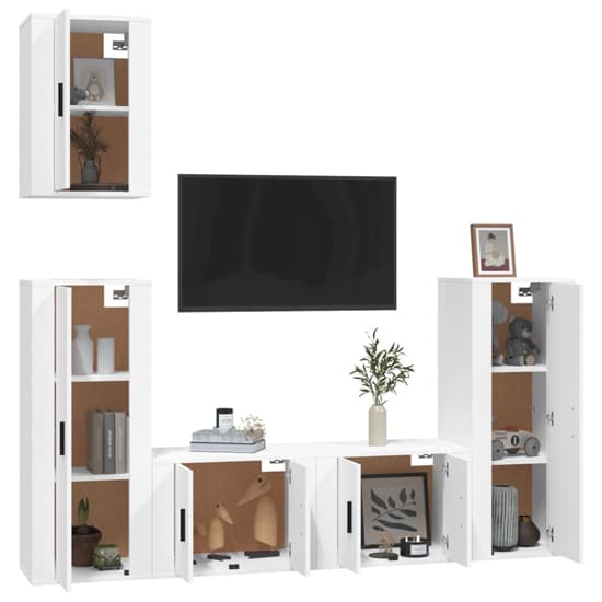 Ryker Wooden Entertainment Unit Wall Hung In White Furniture in Fashion