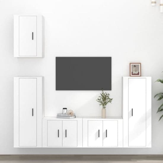 Ryker Wooden Entertainment Unit Wall Hung In White_1