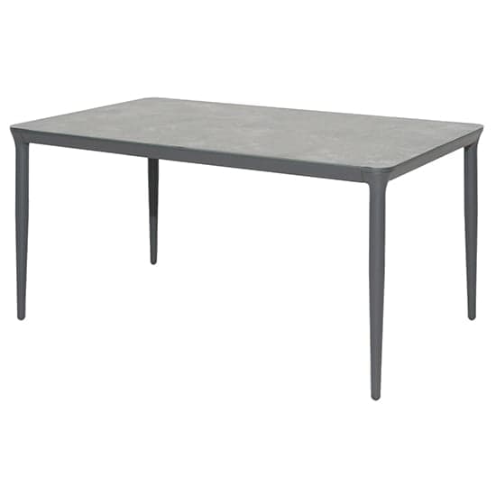 Rykon 1500mm Grey Ceramic Effect Glass Dining Table 6 Chairs_2
