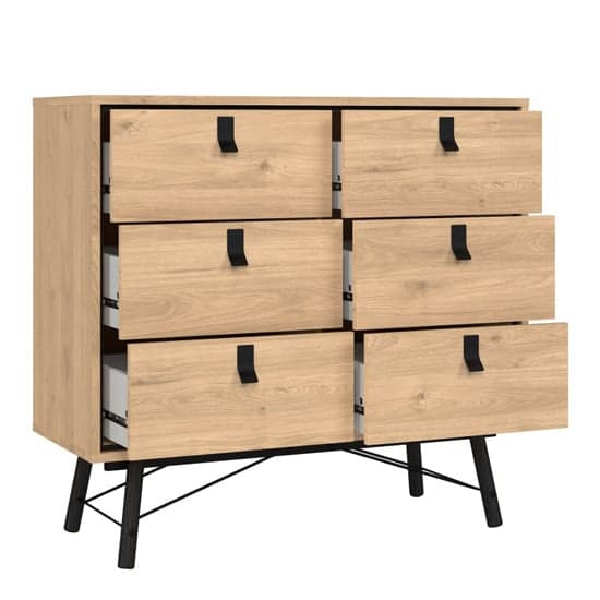 Rynok Wooden Chest Of 6 Drawers In Jackson Hickory Oak_2