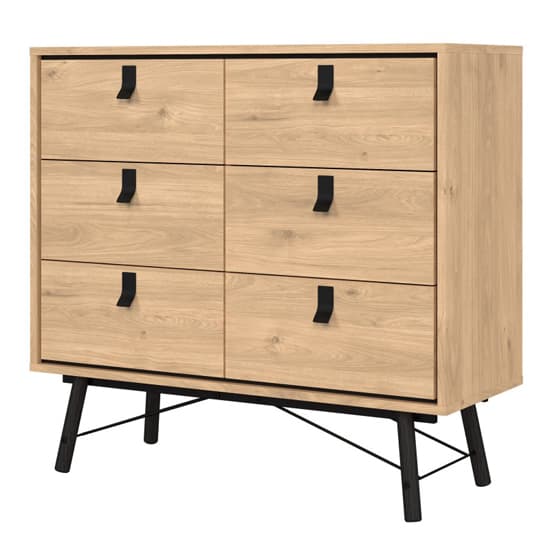 Rynok Wooden Chest Of 6 Drawers In Jackson Hickory Oak_3