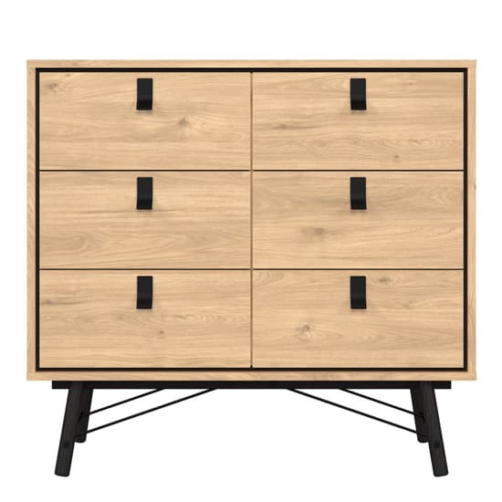 Rynok Wooden Chest Of 6 Drawers In Jackson Hickory Oak_4