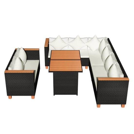 Ryton Rattan 5 Piece Garden Lounge Set With Cushions In Black_2