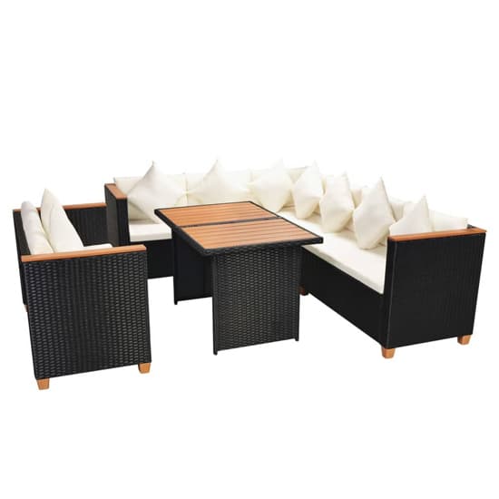 Ryton Rattan 5 Piece Garden Lounge Set With Cushions In Black_3