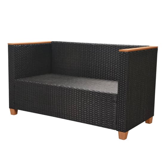 Ryton Rattan 5 Piece Garden Lounge Set With Cushions In Black_9