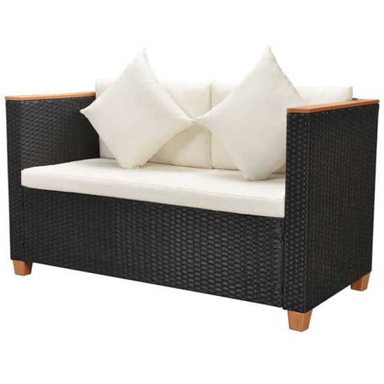 Ryton Rattan 5 Piece Garden Lounge Set With Cushions In Black_8