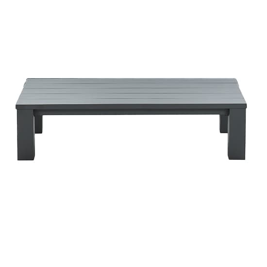 Saar Aluminium Outdoor Coffee Table In Carbon Black Frame Furniture