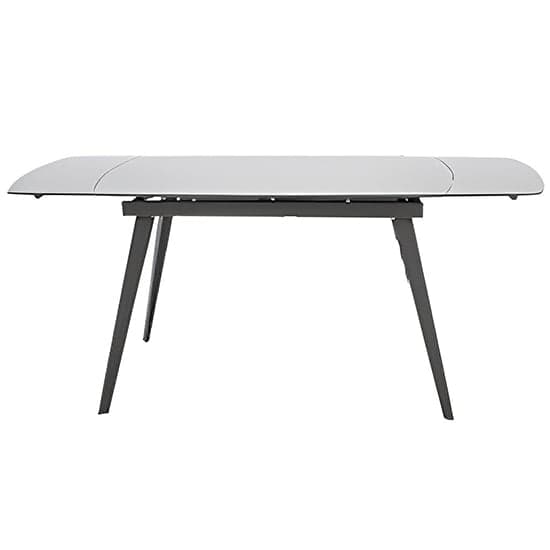 Sabine Cappuccino Extending Dining Table 4 Sorani Grey Chairs_2