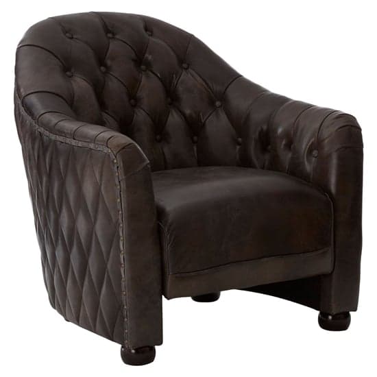 Sadalmelik Upholstered Faux Leather Armchair In Grey_2