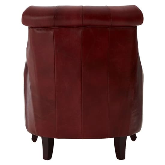 Sadalmelik Genuine Leather Armchair In Red_6