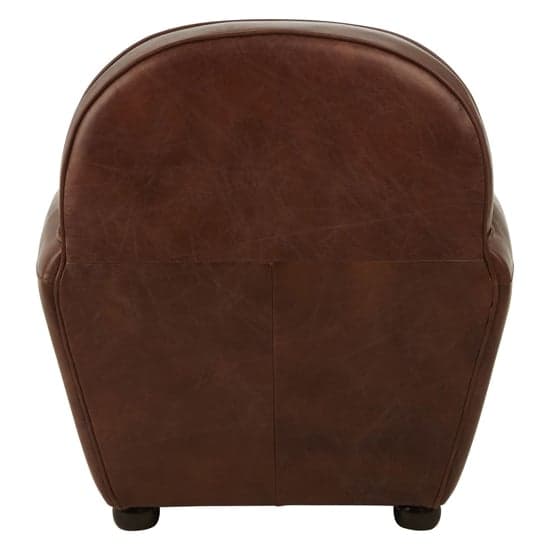 Sadalmelik Upholstered Faux Leather Classic Armchair In Brown_4