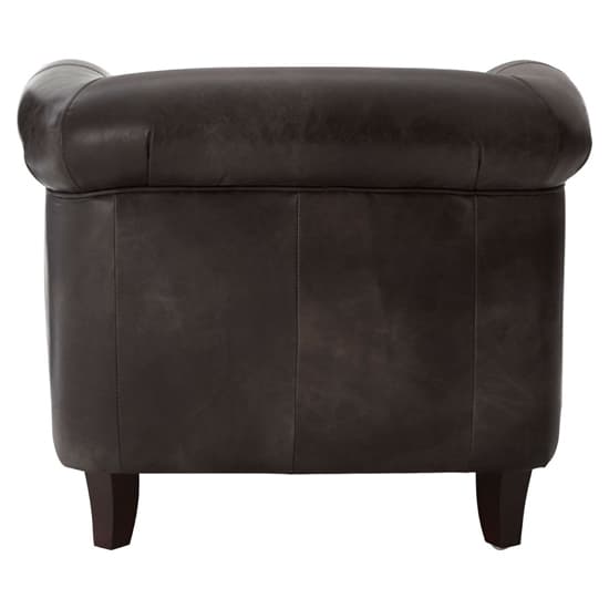 Sadalmelik Upholstered Genuine Leather Armchair In Grey_6