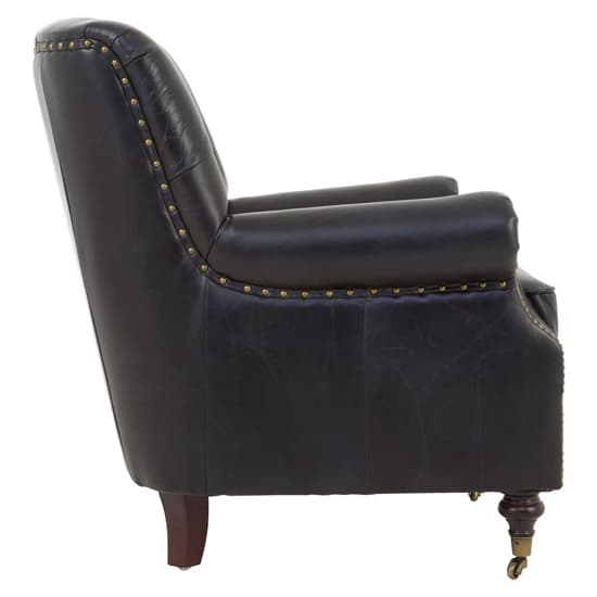 Sadalmelik Upholstered Leather Armchair In Black_4