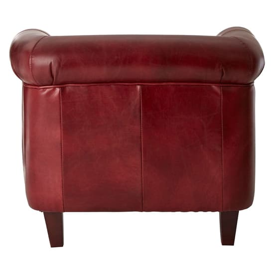 Sadalmelik Upholstered Leather Armchair In Red_4