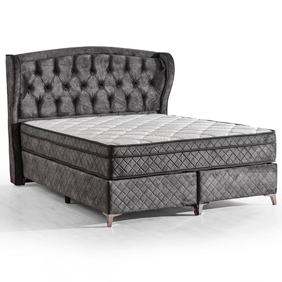 Safran King Size Storage Bed In Grey Marvel Fabric_2
