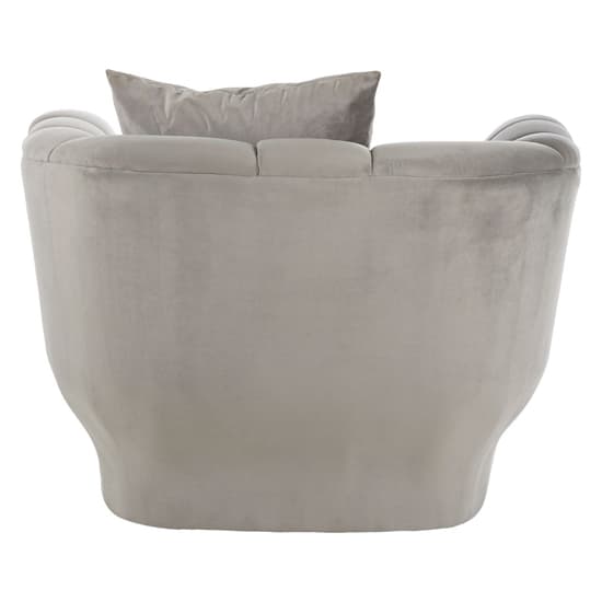 Sagarmatha Upholstered Velvet Armchair In Light Grey_5