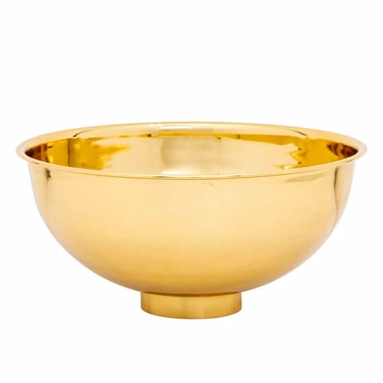Saginaw Mirrored Decorative Bowl In Polished Gold_2