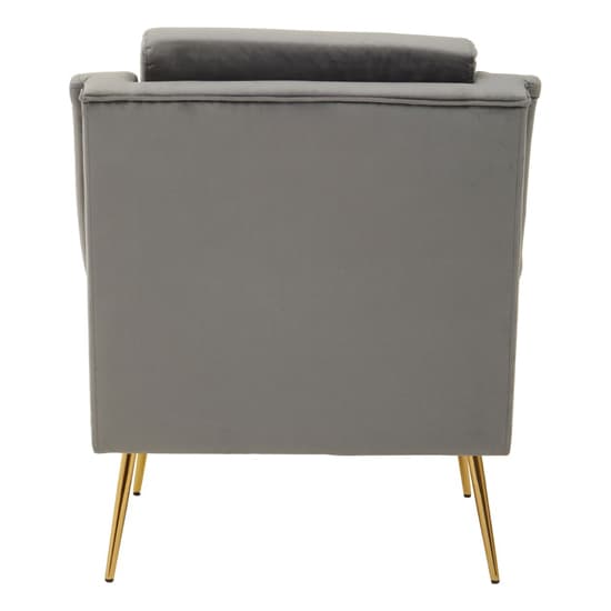Salami Velvet Upholstered Armchair In Grey_4