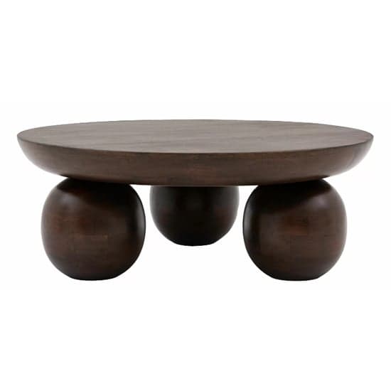 Salerno Mango Wood Coffee Table Round In Dark Wood_4