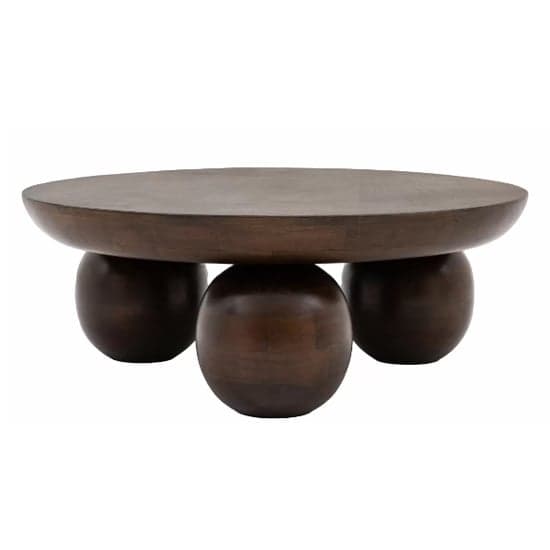 Salerno Mango Wood Coffee Table Round In Dark Wood_5