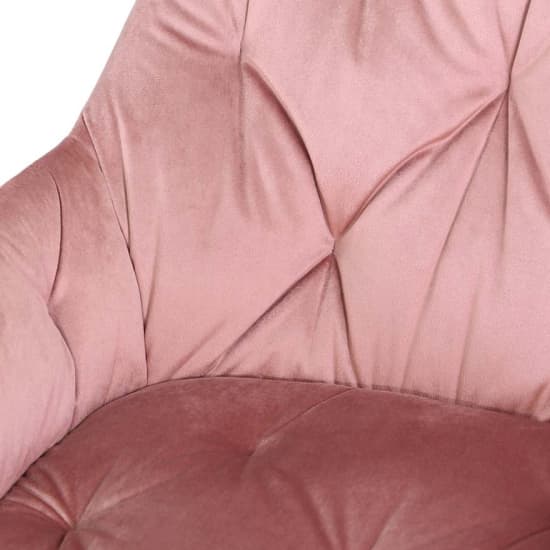 Salford Rose Pink Velvet Dining Chairs In Pair Furniture in Fashion