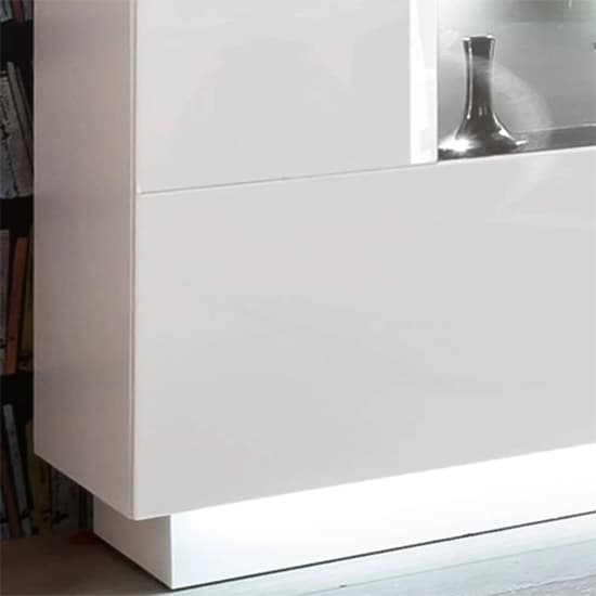 Salina High Gloss Sideboard 3 Doors In White With LED Lighting_5