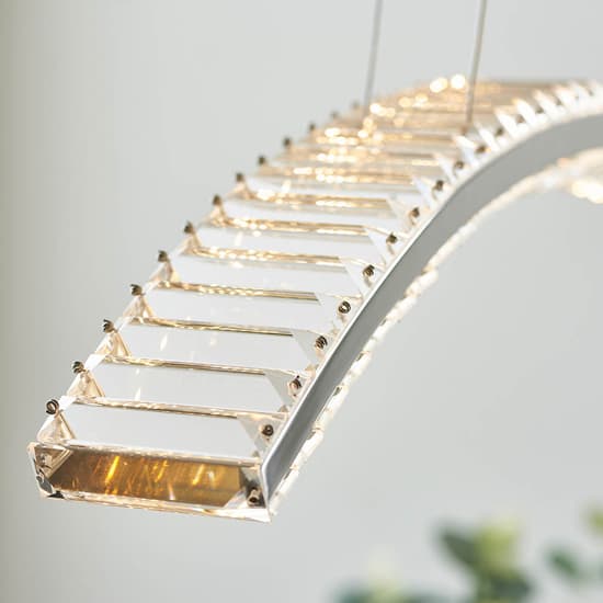 Salina LED Linear Ceiling Pendant Light In Polished Chrome_5