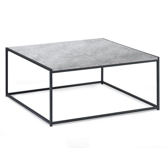 Salome Square Wooden Coffee Table In Concrete Effect_2