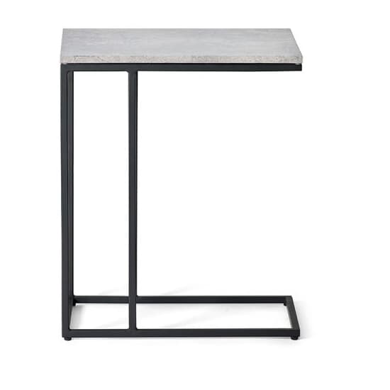 Salome Wooden Side Table In Concrete Effect_3