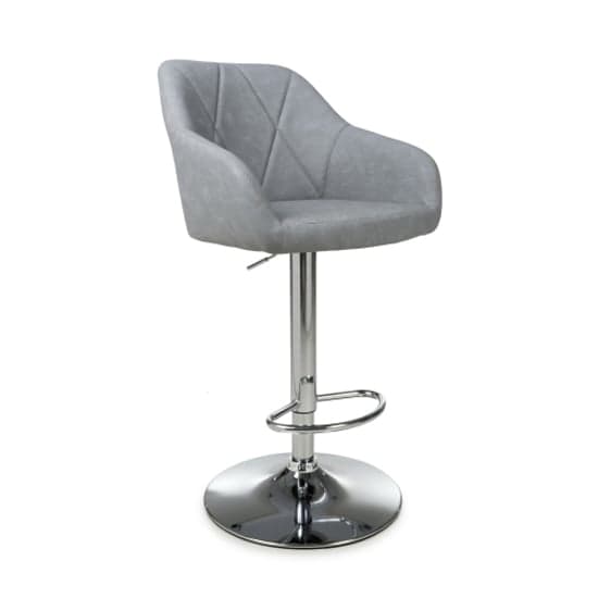 Salta Light Grey Leather Effect Bar Stools In Pair_2