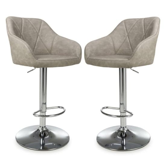 Salta Mink Leather Effect Bar Stools In Pair_1