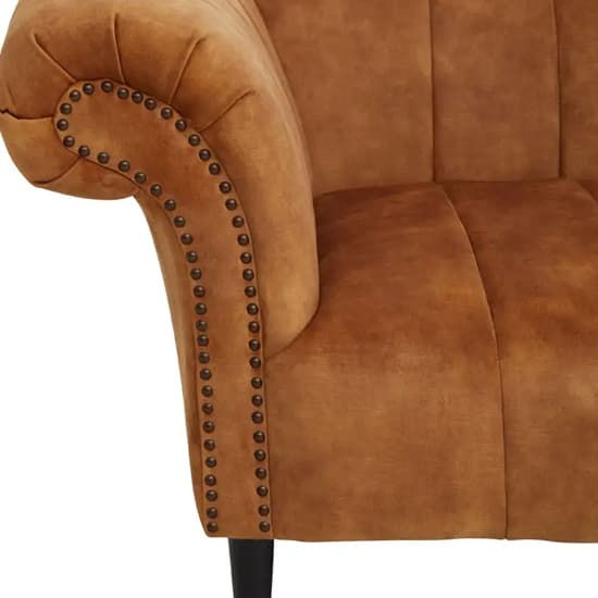 Salta Velvet 2 Seater Sofa In Gold With Pointed Legs_5