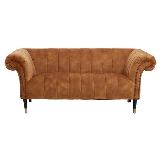 Salta Velvet 2 Seater Sofa In Gold With Pointed Legs_1