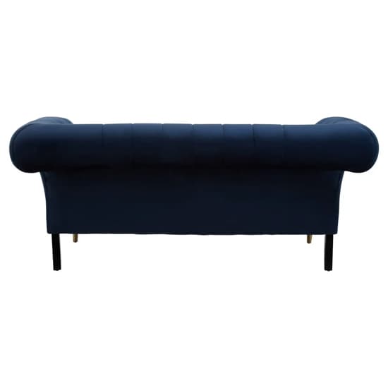 Salta Velvet 2 Seater Sofa In Midnight Blue With Pointed Legs_4