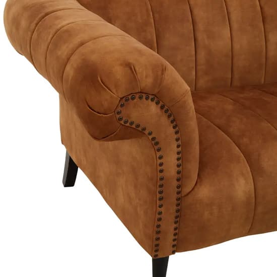 Salta Velvet 3 Seater Sofa In Gold With Pointed Legs_6
