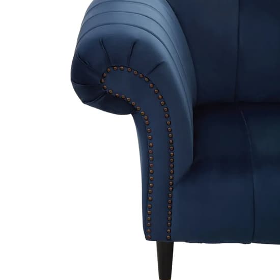 Salta Velvet 3 Seater Sofa In Midnight Blue With Pointed Legs_5