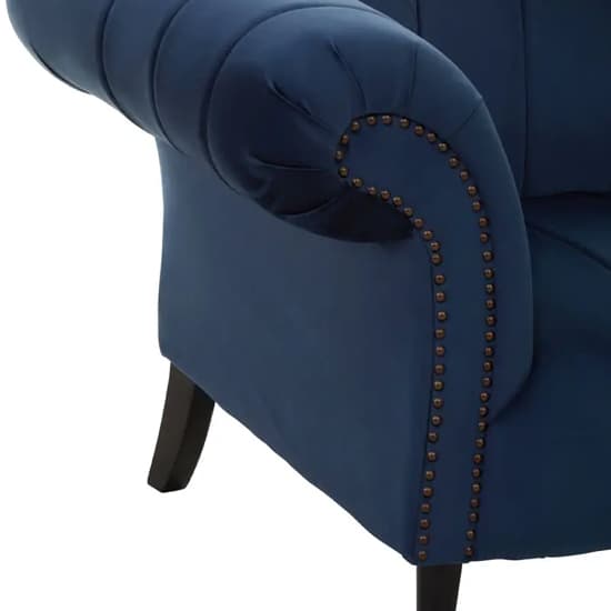 Salta Velvet 3 Seater Sofa In Midnight Blue With Pointed Legs_6