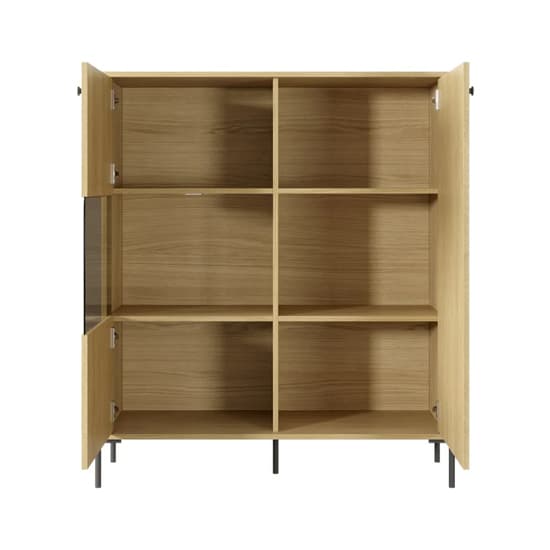 Salta Wooden Display Cabinet With 2 Doors In Salta Oak With LED_5