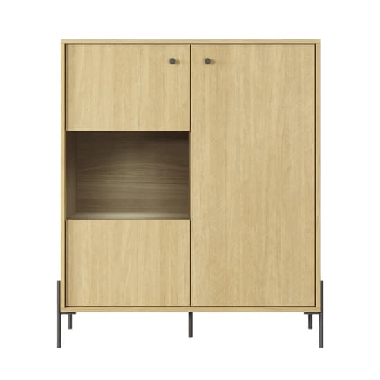 Salta Wooden Display Cabinet With 2 Doors In Salta Oak With LED_6