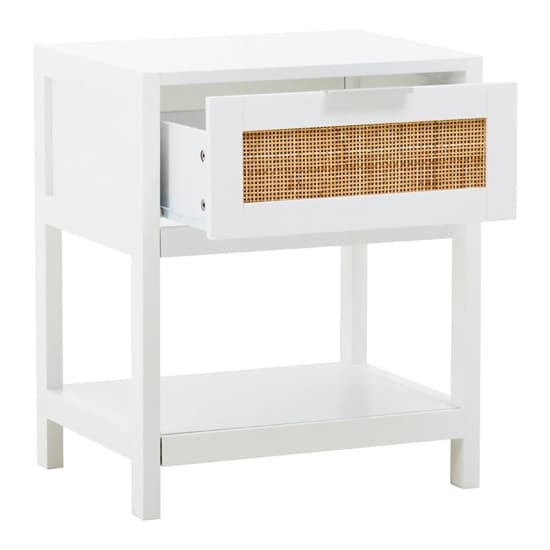 Salta Wooden Side Table With 1 Drawer In White_3